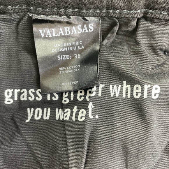 Valabasas Mens Aerglo Jeans -NWT-  Nero- SZ 36 - Picture 11 of 15